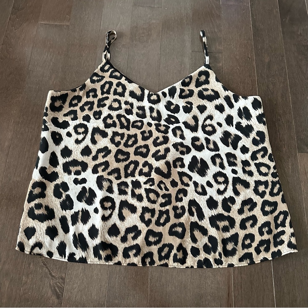 Banana Republic Silky Leopard Print Cami Fall Layer‎ Sexy Feminine L